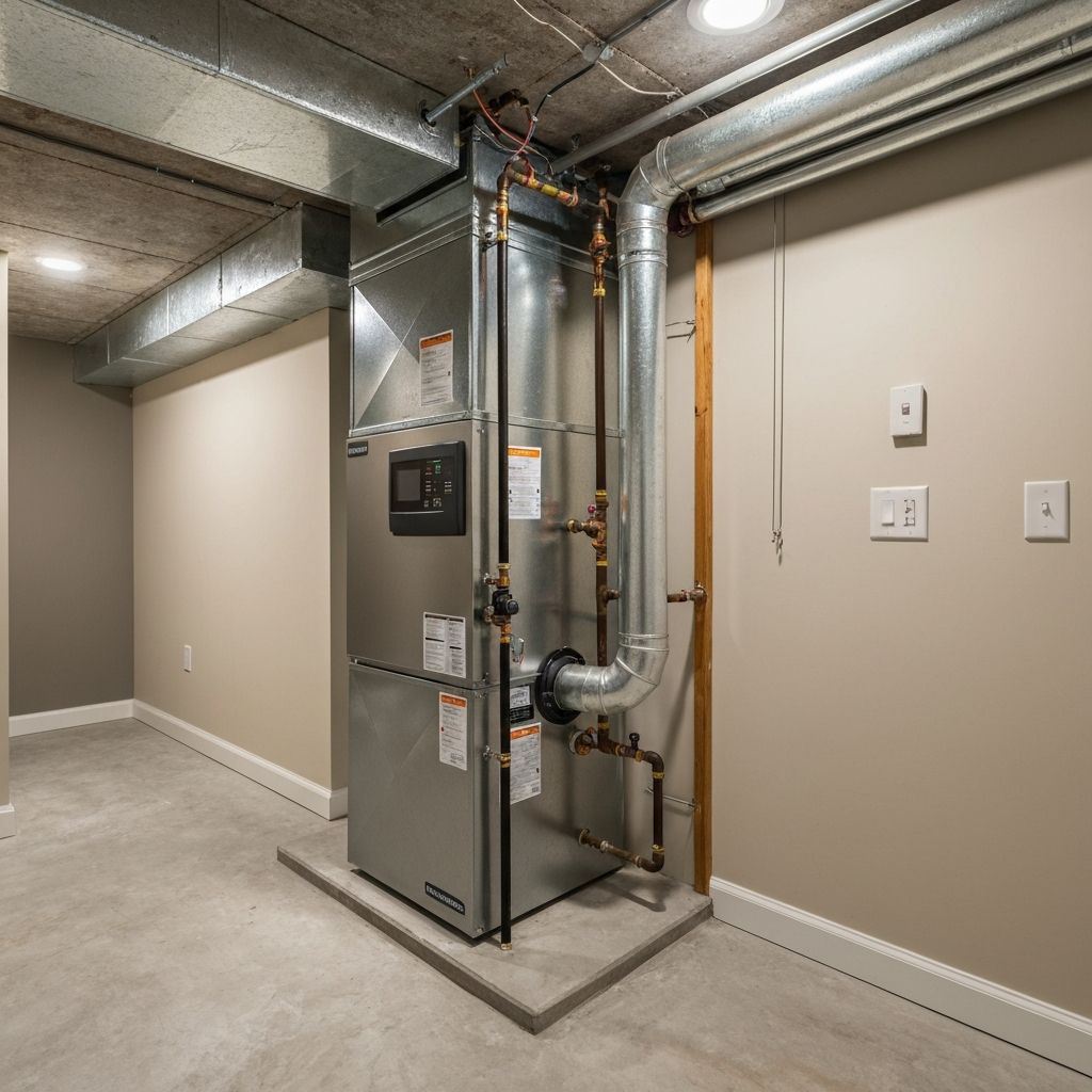 High-efficiency furnace installation